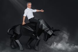 auf dem Bullen an die Börse