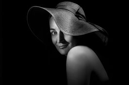 Portrait mit Hut