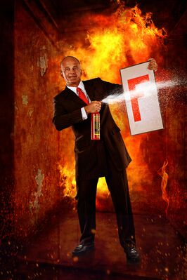 Zauberer mit Feuer