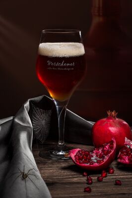 Granatapfel und dunkles Bier