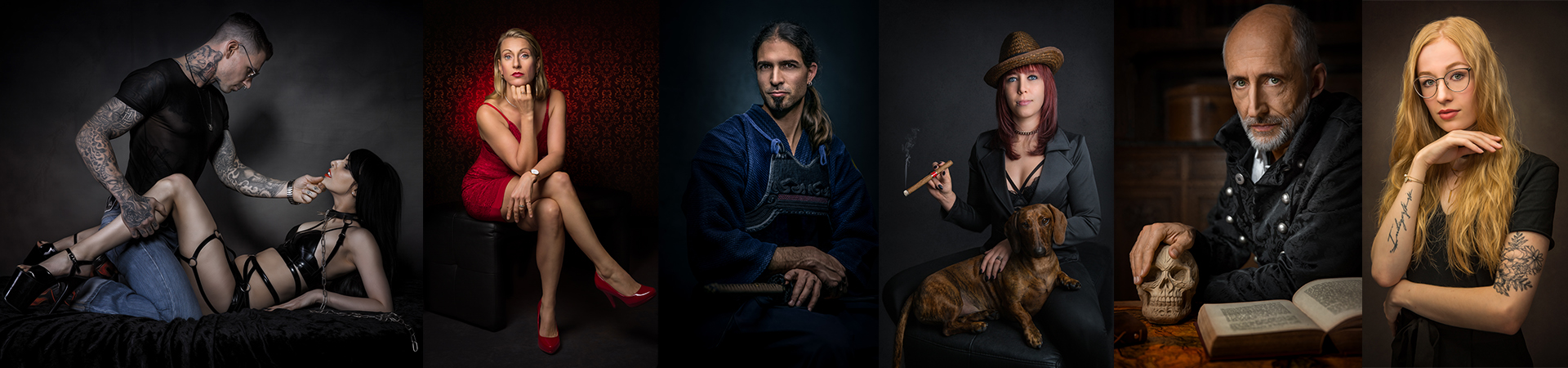 Portraits im Chiaroscuro-Stil